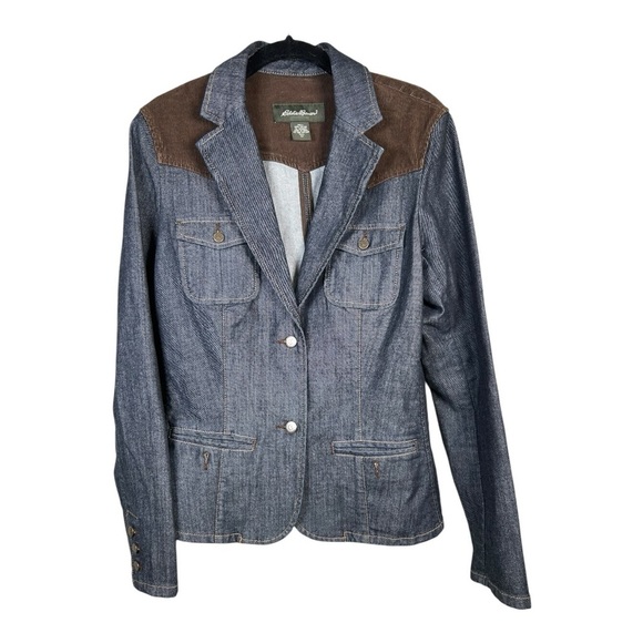 Eddie Bauer Jackets & Blazers - Eddie Bauer Jacket Dark Denim & Corduroy Women’s Medium, beautiful jacket!.
